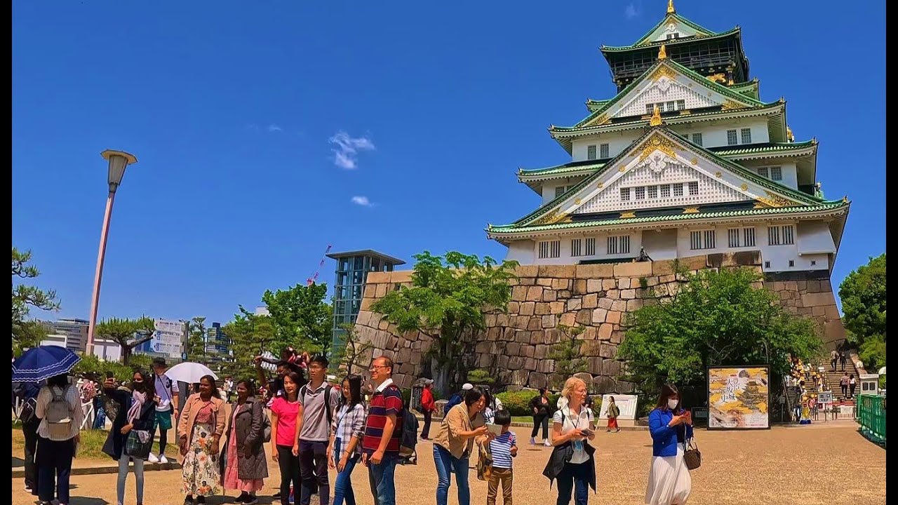 Osaka Castle Park  Japan Walking Tour [4K] Travel guide