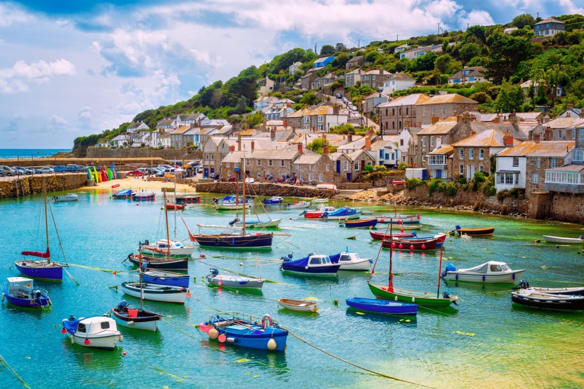 Mousehole village in Cornwall, UK
